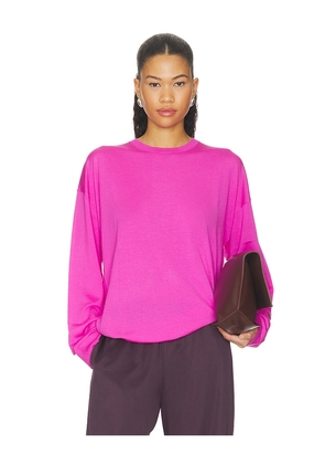 LESET James Oversized Crewneck in Pink. Size XS. Also in S, M, L.
