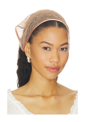 LELET NY Sheer Lace Bandana in Nude.