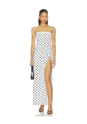 MORE TO COME Cindy Maxi Dress in Black & White. Size XXS. Also in XS, S, M, L, XL.