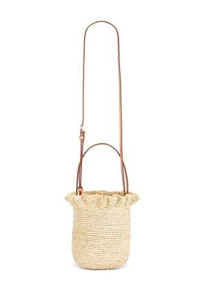 Loeffler Randall Laith Crochet Top Handle Bag in Beige.