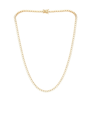 Lili Claspe Mini Reese Tennis Necklace in Metallic Gold.