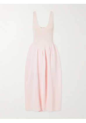 Altuzarra - Lollie Ribbed And Woven Midi Dress - Pink - x small,small,medium,large,x large