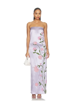 LA FUORI Whispering Tapestry Dress in Purple. Size XS. Also in L, M, S, XL.