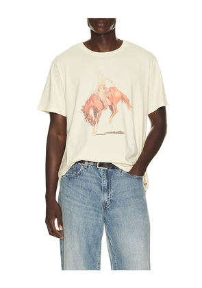 LEVI'S Relaxed Fit Tee in Cream. Size S. Also in M, L.