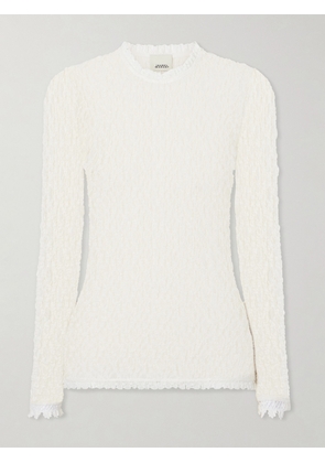ISABEL MARANT - Brany Scalloped Stretch-lace T-shirt - White - FR 34,FR 36,FR 38,FR 40,FR 42,FR 44