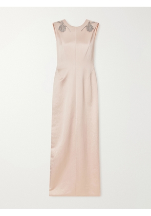 Erdem - Embroidered Satin Gown - Pink - UK 6,UK 8,UK 10,UK 12,UK 14,UK 16,UK 18