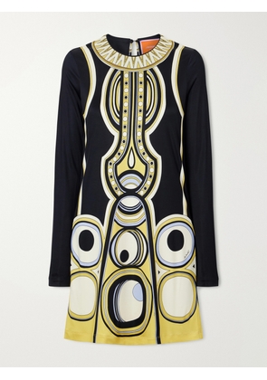 La DoubleJ - Slinky Printed Jersey Mini Dress - Black - IT36,IT38,IT40,IT42,IT44,IT46,IT48