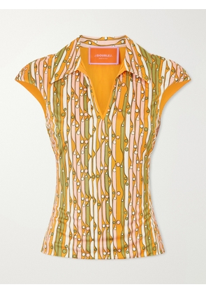La DoubleJ - Printed Stretch-jersey Top - Pink - IT36,IT38,IT40,IT42,IT44,IT46,IT48