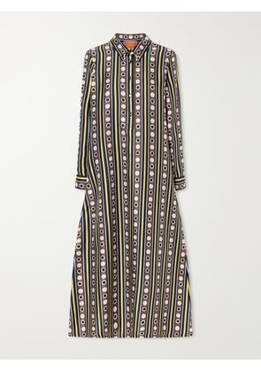 La DoubleJ - Chemise Printed Silk-twill Maxi Dress - Brown - IT36,IT38,IT40,IT42,IT44,IT46,IT48