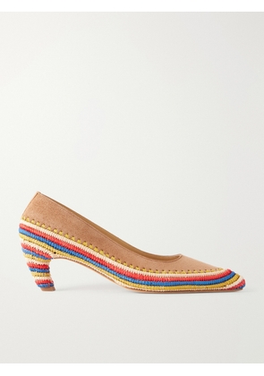 Gabriela Hearst - Peggy 50 Crocheted Suede Pumps - Brown - IT36,IT36.5,IT37,IT37.5,IT38,IT38.5,IT39,IT39.5,IT40,IT40.5,IT41,IT41.5,IT42