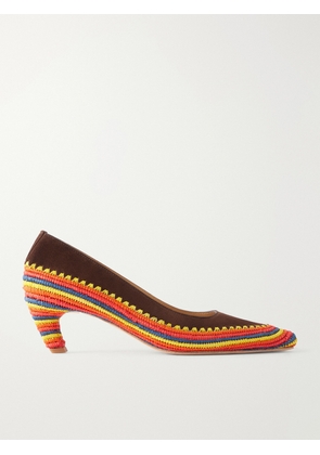 Gabriela Hearst - Peggy 50 Crocheted Suede Pumps - Brown - IT36,IT36.5,IT37,IT37.5,IT38,IT38.5,IT39,IT39.5,IT40,IT40.5,IT41,IT41.5,IT42