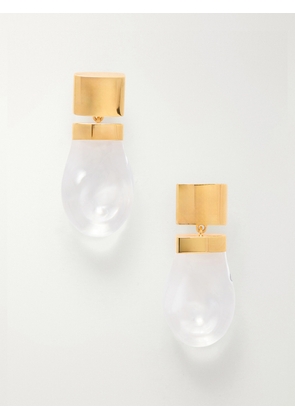 KHAITE - Keefe Gold-pleated Earrings - Neutrals - One size