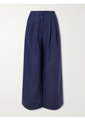 Andres Otalora - Ancestra Linen Wide-leg Pants - Blue - US0,US2,US4,US6,US8,US10,US12