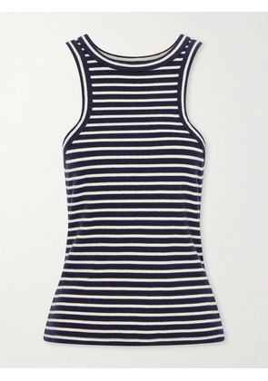 Nili Lotan - Hank Striped Cotton Tank - Blue - x small,small,medium,large,x large