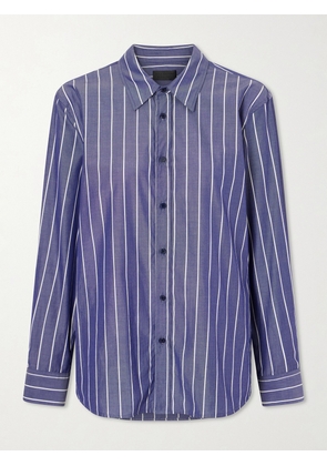 Nili Lotan - Raphael Classic Stripped Cotton Shirt - Blue - x small,small,medium,large,x large