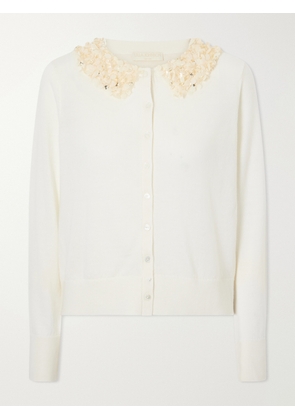 Ulla Johnson - Anna Embellished Merino Wool Cardigan - Neutrals - x small,small,medium,large,x large