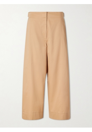 Ulla Johnson - Sascha Cotton-twill Wide-leg Cropped Pants - Neutrals - US00,US0,US2,US4,US6,US8,US10,US12