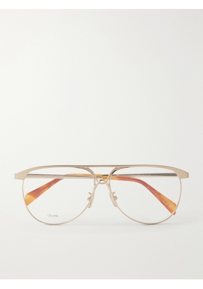 CELINE Eyewear - Aviator-style Metal Glasses - Gold - One size