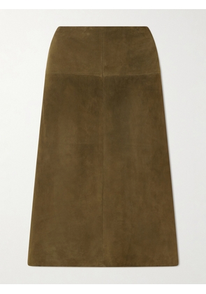 Proenza Schouler - Irine Suede Midi Skirt - Green - US0,US2,US4,US6,US8,US10