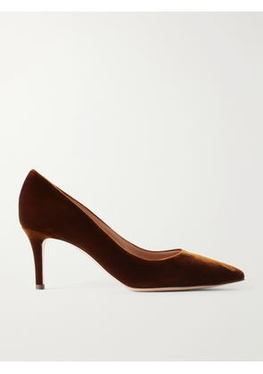 Gianvito Rossi - Gianvito 70 Velvet Pumps - Yellow - IT36,IT36.5,IT37,IT37.5,IT38,IT38.5,IT39,IT39.5,IT40,IT40.5,IT41,IT41.5,IT42