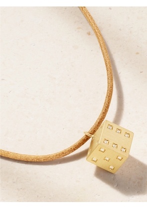 Marie Lichtenberg - Dado 18-karat Gold, Diamond And Leather Necklace - One size