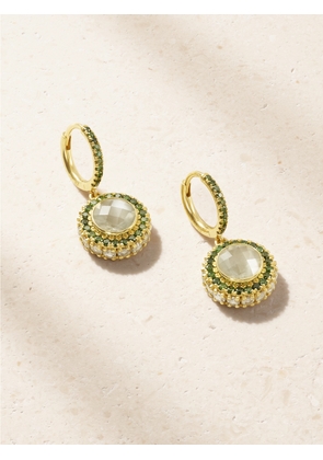 Ileana Makri - 18-karat Gold, Diamond And Moonstone Earrings - One size