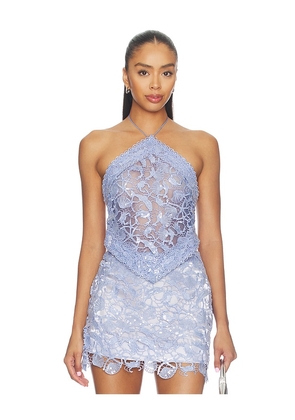 retrofete Eaves Sequin Top in Blue. Size XS. Also in L, M, S, XL.