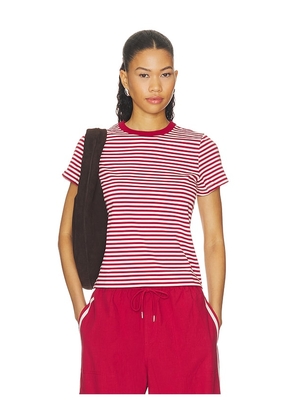 PISTOLA Alba Baby Tee in Red. Size XS. Also in S, M, L.