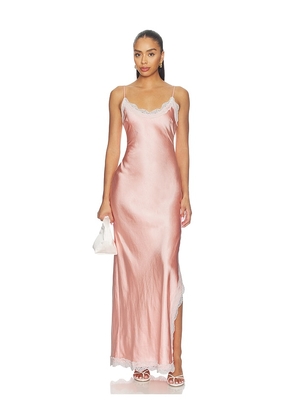 SNDYS Gracie Maxi Dress in Pink. Size XXS. Also in XS, S, M, L, XXL.