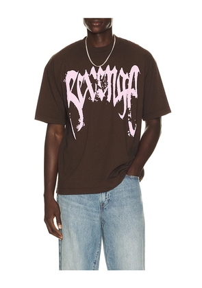 Revenge St. Michael Tee in Brown. Size S. Also in M, L, XL/1X.