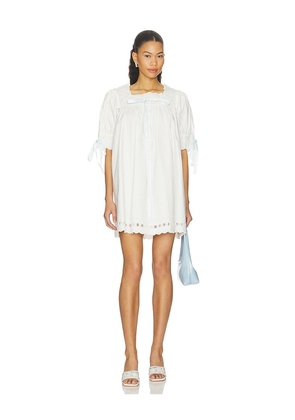 Sandy Liang Daikon Dress in White. Size XS. Also in S, M, L.