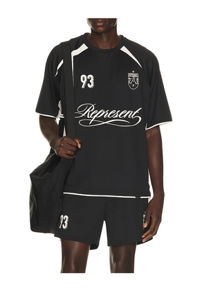 REPRESENT Star Football Top in Black. Size S. Also in L, M, XL/1X.