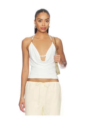 Runaway The Label Livia Halter Cowl Top in White. Size XS. Also in L, M, S, XL.