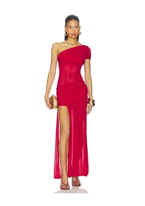 Runaway The Label Sorelli One Shoulder Mini Dress in Red. Size XS. Also in L, M, S, XL.