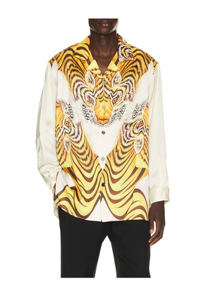 Y-3 Tigr Satin Shrt in Multi. Size S. Also in M, L, XL/1X.