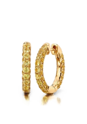 graziela sapphire three-sided hoop earrings - Gold