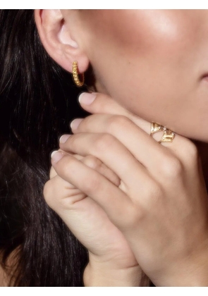 graziela sapphire three-sided hoop earrings - Gold