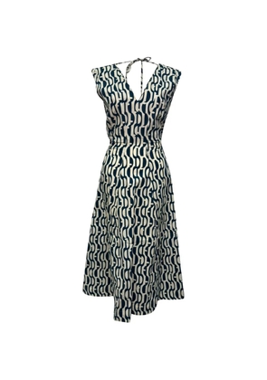 'S Max Mara geometric-print midi dress - Blue