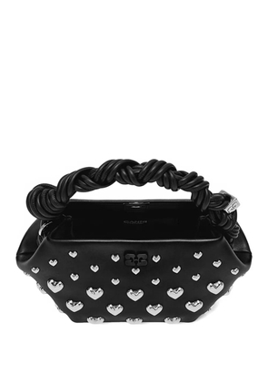 GANNI mini Bou heart-stud tote bag - Black