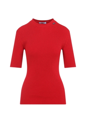 Prada ribbed-knit wool sweater - Red