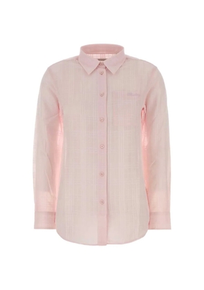 Burberry check-pattern cotton shirt - Pink