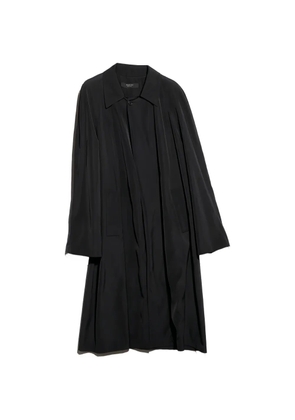 Gucci pleat-detail single-breasted coat - Black