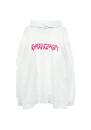 Balenciaga Pre-Owned 2010s graphic logo layered hoodie - White