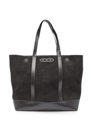 Htc Los Angeles large Dusty Moustache suede shoulder bag - Black