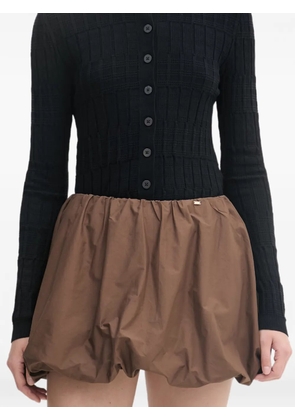Gaudi gathered puff-hem mini skirt - Brown
