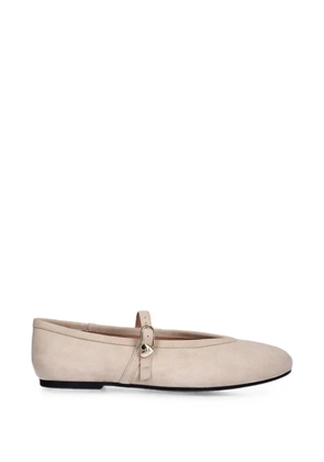 Love Moschino heart-charm buckle-strap ballet flats - Neutrals