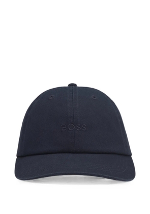 BOSS logo-embroidered cap - Blue