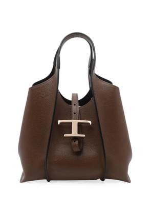 Tod's mini T-Timeless leather tote bag - Brown