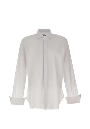 Barba french-cuffs concealed-button shirt - White