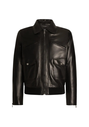 Dolce & Gabbana zipped leather jacket - Black